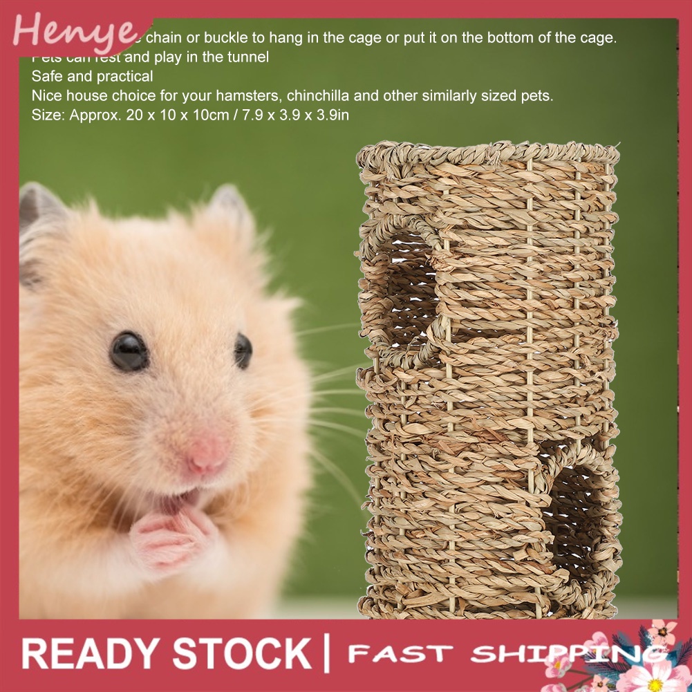 Natural Watergrass Hamster Hideout Hamster Tunnel House 