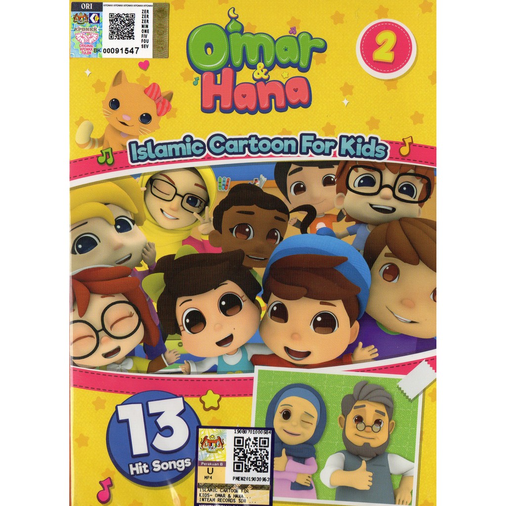 OMAR & HANA - Islamic Cartoon For Kids  ( Islamic DVD ) [ 13 Hits English  Songs ] | Shopee Malaysia