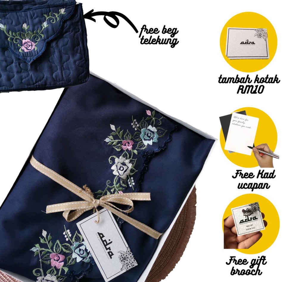 Telekung Travel Addarosa Dengan Beg Telekung Kotak