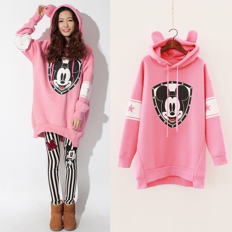 mickey mouse pink hoodie