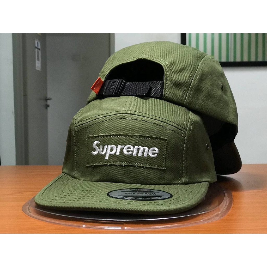 [DISCOUNT] Topi Unisex Hat SUPREME 5 PANEL CAP (Olive Green) | Shopee ...