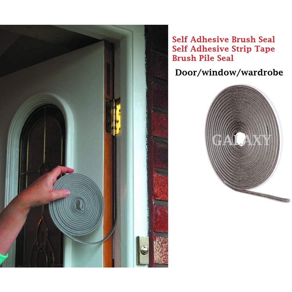 SelfAdhesive Window/Door Brush Pile Seal Door Draught Excluder Brush Seal Weather Stripping