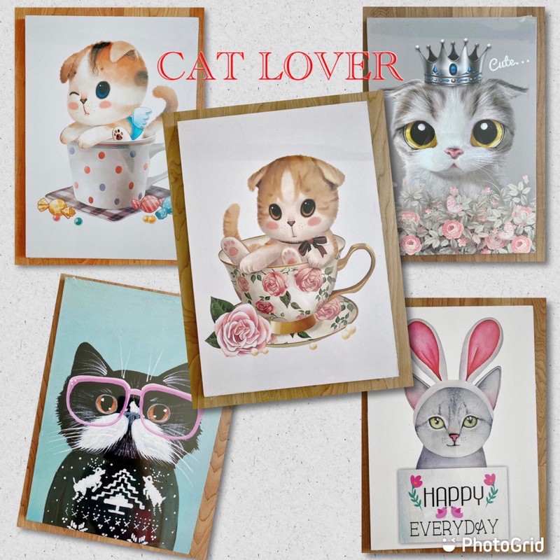 💗💗CUTE CAT WALL ART PRINT ARTWORK FOR DECOR/ GAMBAR KUCING COMEL/ART WALL  FOR KIDS