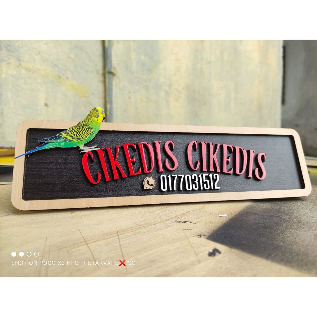 Signage Board/Signboard Kayu/Perspex Custom Rumah Kedai Plate
