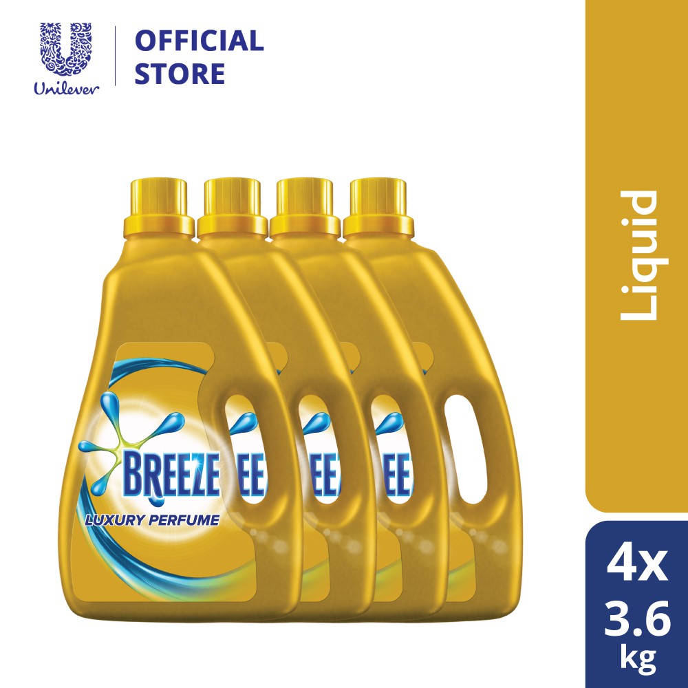 Breeze Detergent Liquid Luxury Perfume (3.6kg x 4) Shopee Malaysia