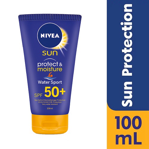 Locomotief sticker hand Nivea Sun Protect & Moisture Water Sport SPF 50+ (100ml) | Shopee Malaysia