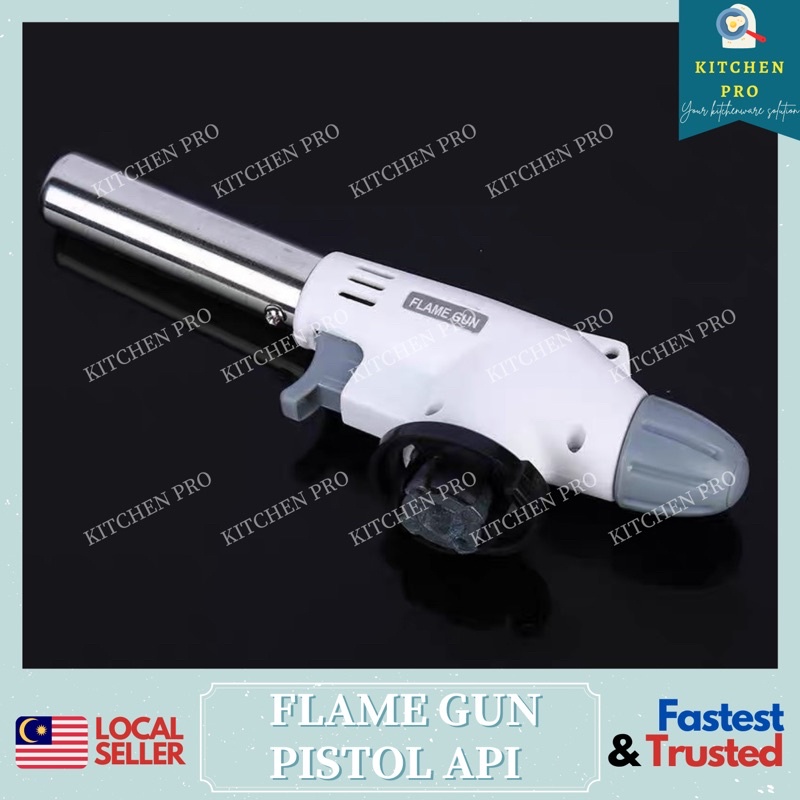 𝐊𝐈𝐓𝐂𝐇𝐄𝐍 𝐏𝐑𝐎 | Flame Gun For Kitchen Camping Outdoor Use / Portable Gas Torch Burner / BBQ Fire Torch / Pistol Api Butane