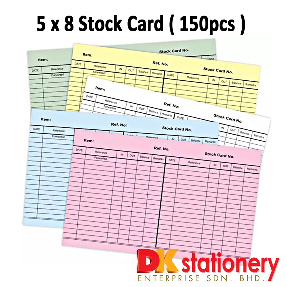 5 X 8 Stock Card X 5 PACK (30pcs / pack) Shopee Malaysia
