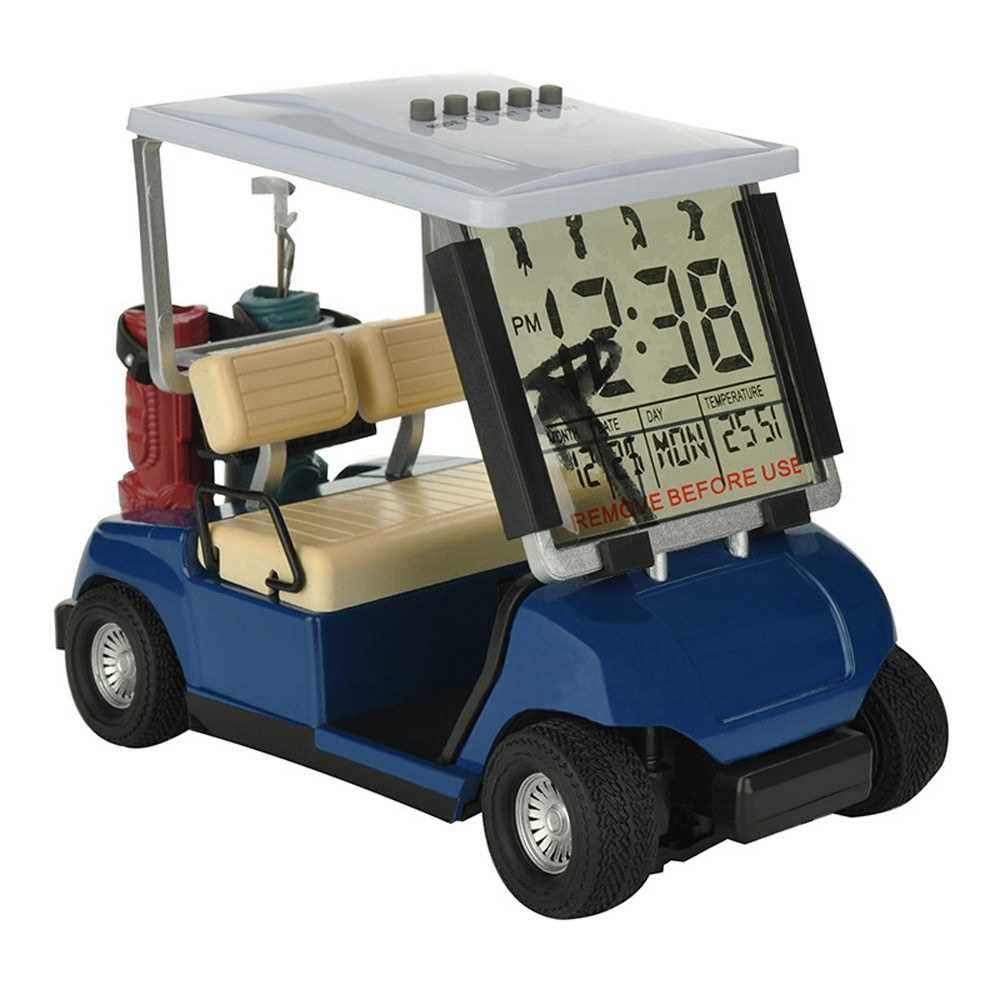 Golfs Cart Model Electronic Alarm Clock Perpetual Calendar
