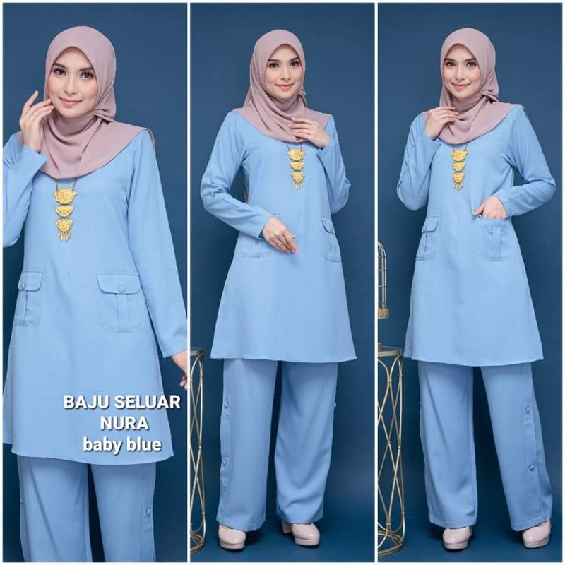 BLOUSE SUIT MUSLIMAH,BLOUSE + LOOSE PANTS,BLOUSE LABUH