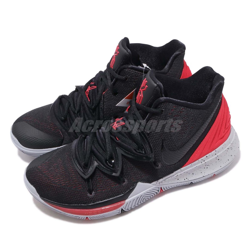 kyrie 5 black red and grey