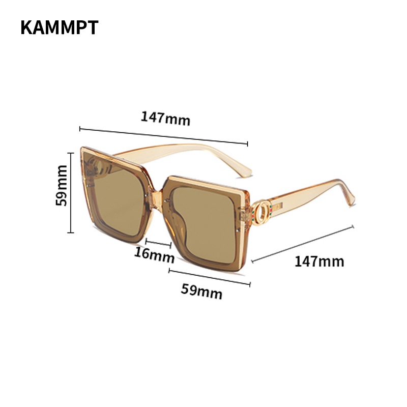 New Oversized Square Frame Multicolor Polarized Sunglasses Trendy Fashion  Popular Ladies Eyewear Top Brand Designer Women Shades | Shopee Malaysia