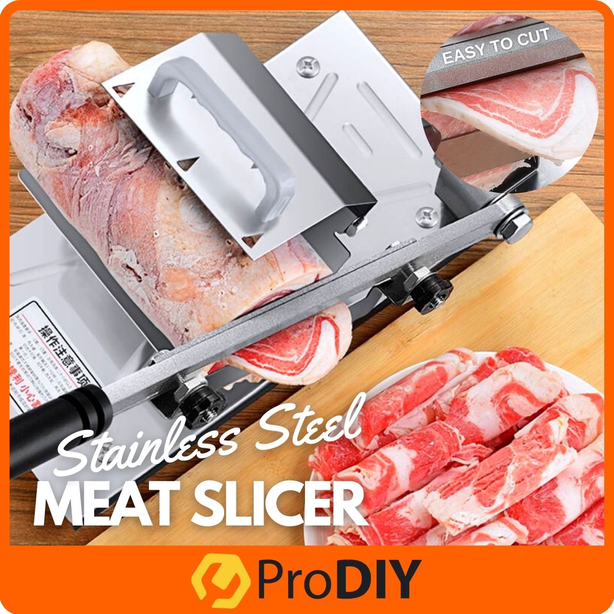 Stainless Steel Meat Slicer Manual Adjustable Frozen Meat High Quality Mutton Beef Mesin Potong Hiris Daging
