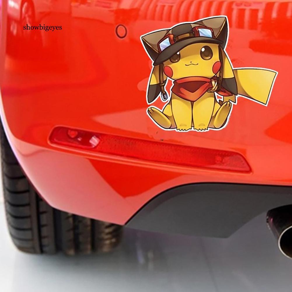Sgee Cute Cartoon Pokemon Pikachu Car Styling Motorcycle Laptop