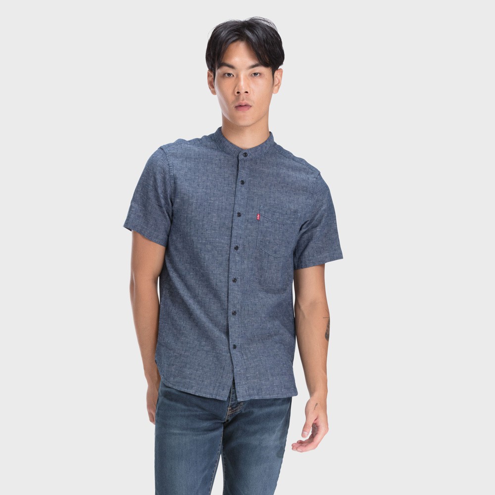 Levi's Short Sleeve Mandarin Collar Shirt Men 69891-0004 | Shopee Malaysia