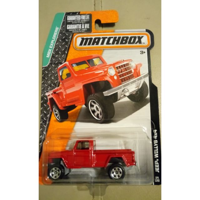 2016 MATCHBOX MBX EXPLORERS JEEP WILLYS 4X4 RED 84/120