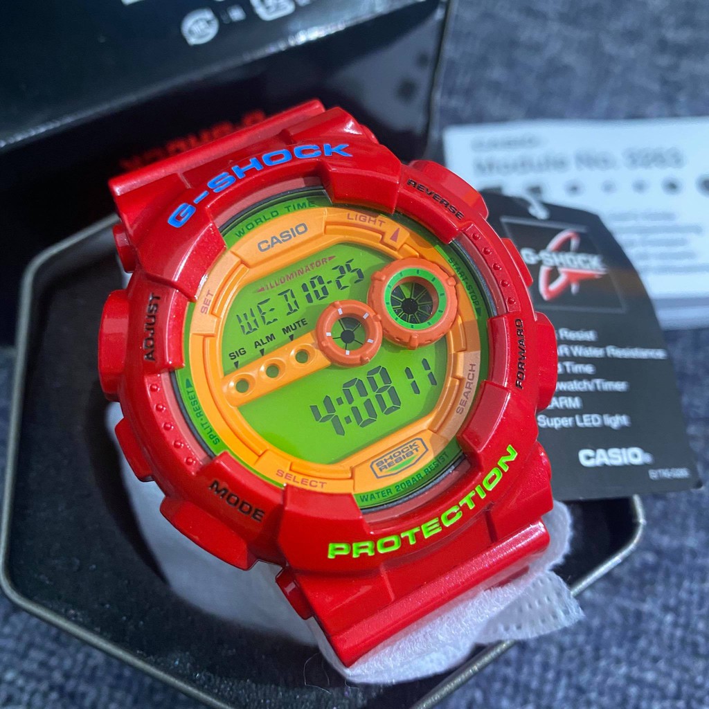 ⭐レアカラー⭐G-SHOCK GD-100HC-4JF ハイパーカラーズ レッド 安い購入 - 時計