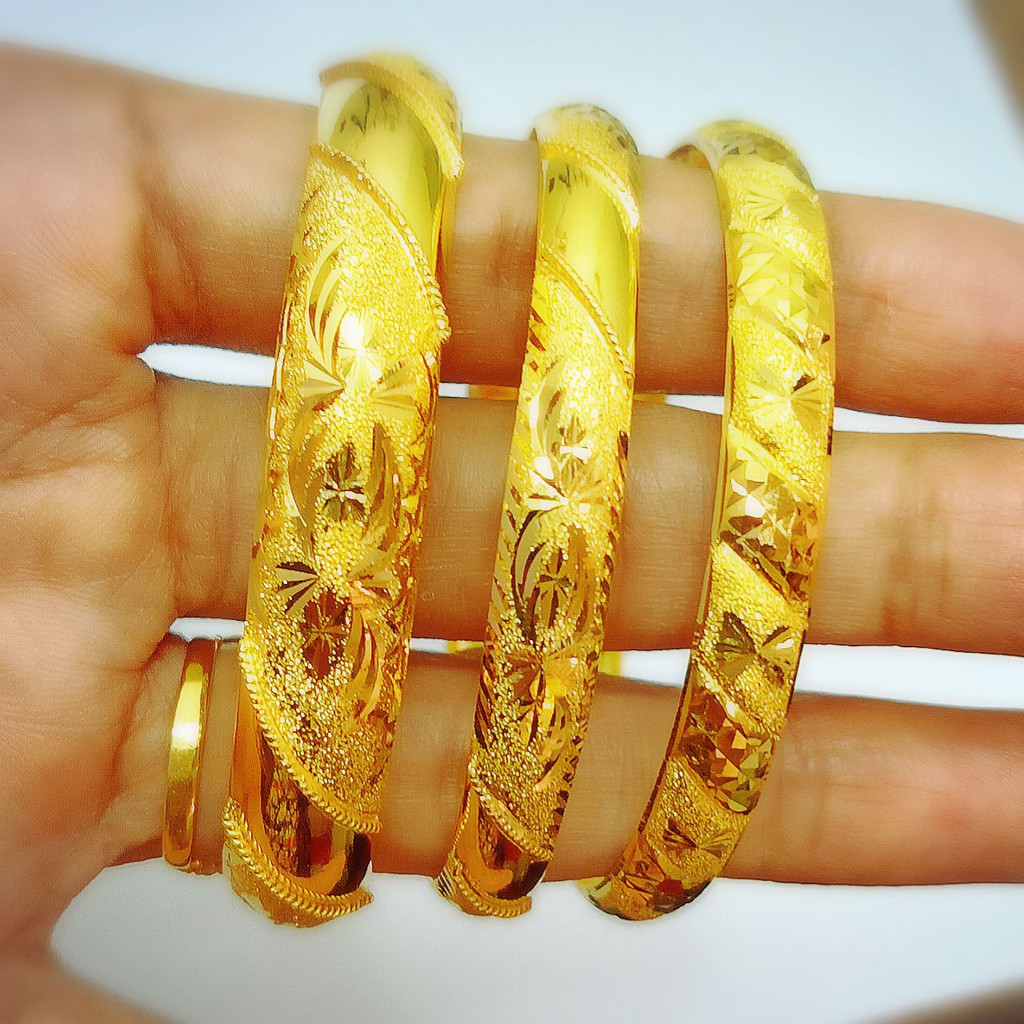 Laela Gelang Tangan Donut Emas Tulen 916 Gold Malaysia