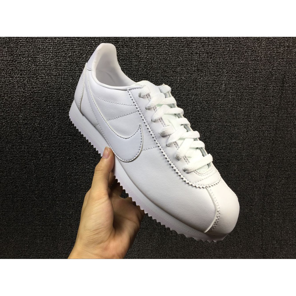 womens all white nike cortez