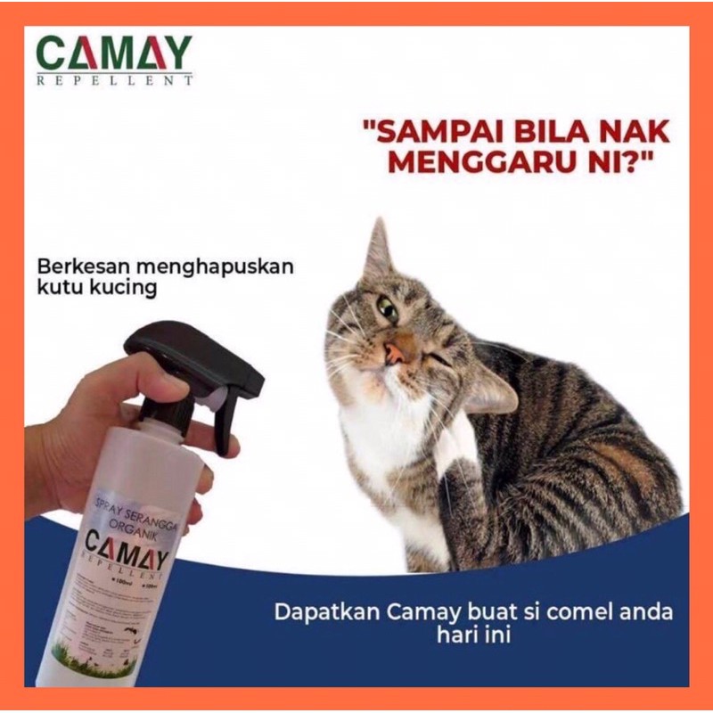 SALE 11.11] Spray Organik  Ubat Kutu kucing CAMAY  Shopee Malaysia