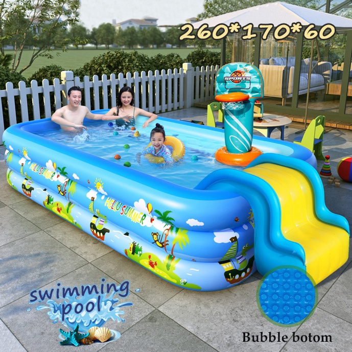 3M/2.6M/2.1M Inflatable Swimming Pool Family Big Size Swimming Pool