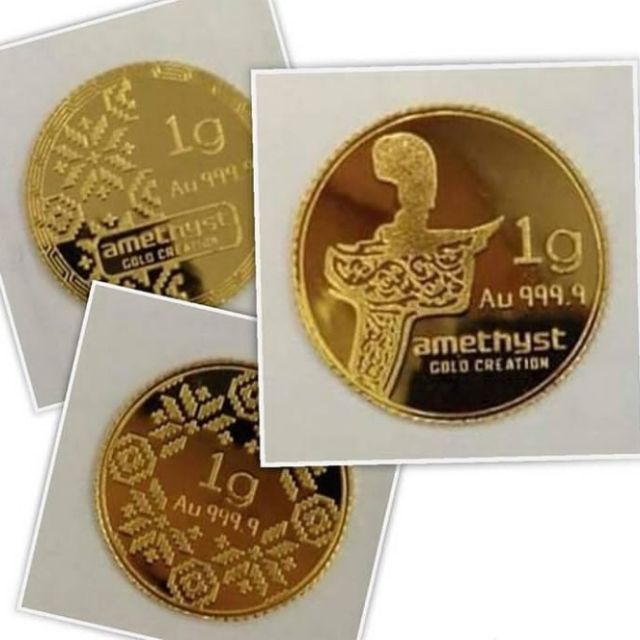 Amethyst Gold Coin | Gold Bar 999.9 | Shopee Malaysia