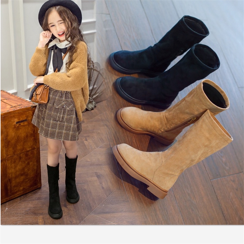 girls leather knee high boots