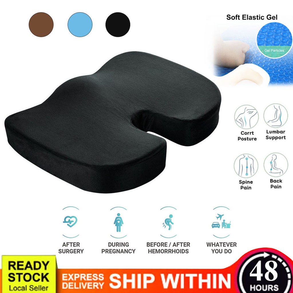 Gel Sponge Cushion Memory Foam Seat Cushion for Office Chair, Car ...