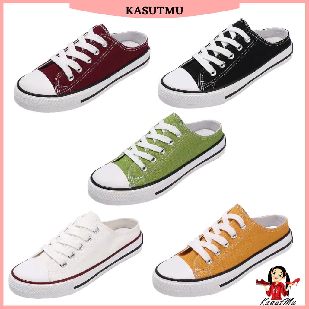 KASUTMU Casual/Heelless Canvas Lazy Women Sneakers kasut perempuan ...