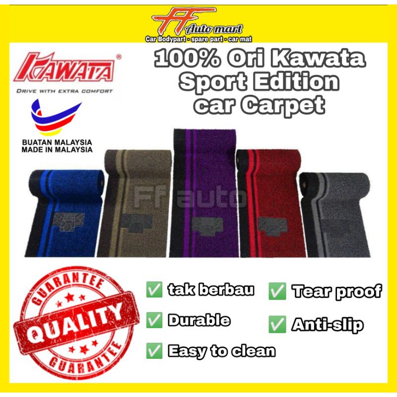 100 Ori Kawata Universal Car Coil Mat Car Carpet Antislip SPORT