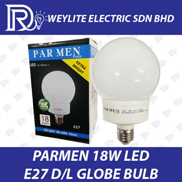 Parmen 18w Led E27 D L Globe Bulb Lampu Led Shopee Malaysia