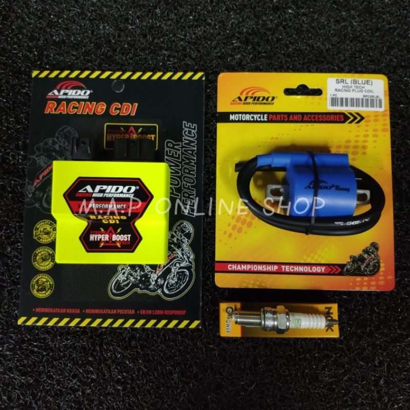 APIDO Yamaha LC135 V1V7 Cdi Racing Adjustable No Cut Off + Plug Coil