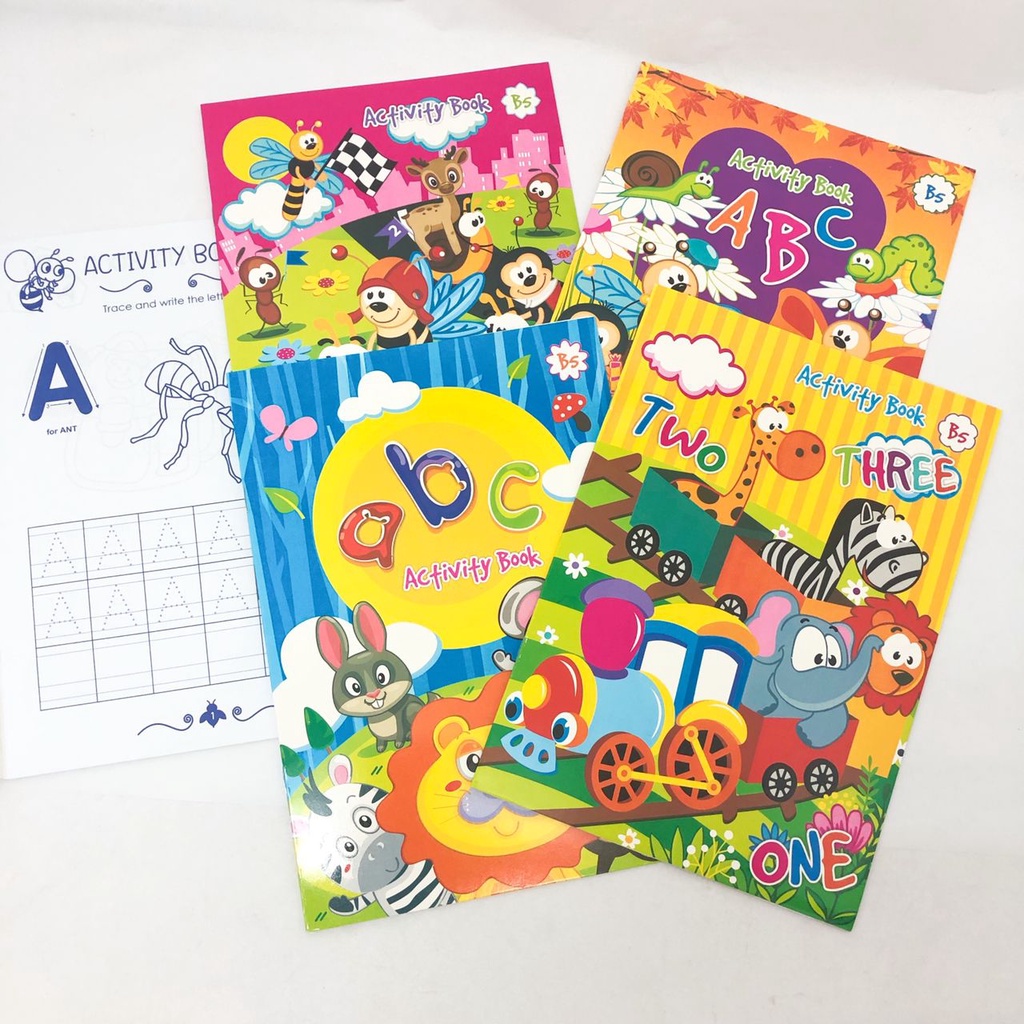 SBS Activity & Learning Book 24PGS [TG-1625] (ABC, abc, 123, number words)