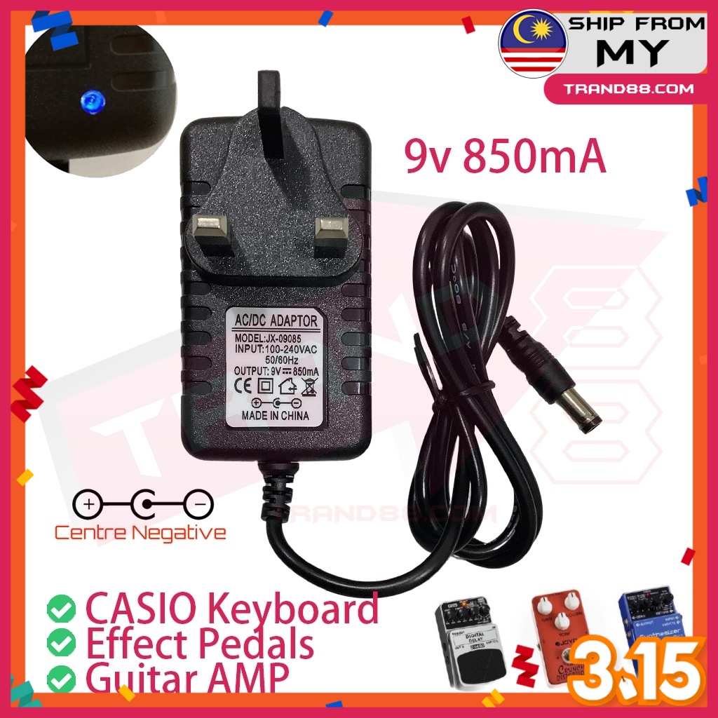 Power Supply Adapter Guitar Effect Pedal 9V 1A AC/DC For Joyo/Boss/Nux/Behringer/Zoom/Kokko