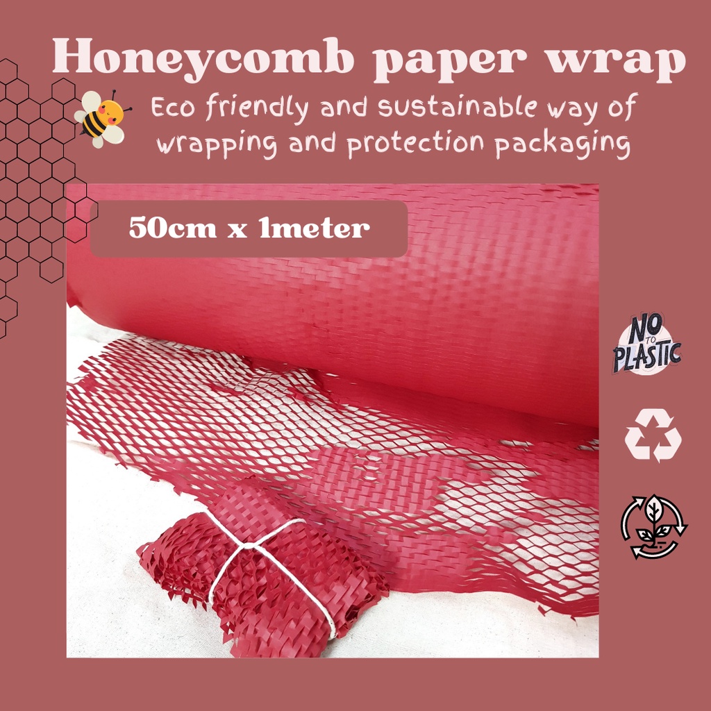 5 meter (Width 50cm) Kraft Paper Eco friendly Wrapping paper (Red) 80gsm Shopee Malaysia