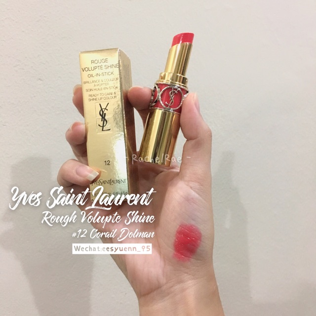 ysl rouge volupte shine 12 corail dolman