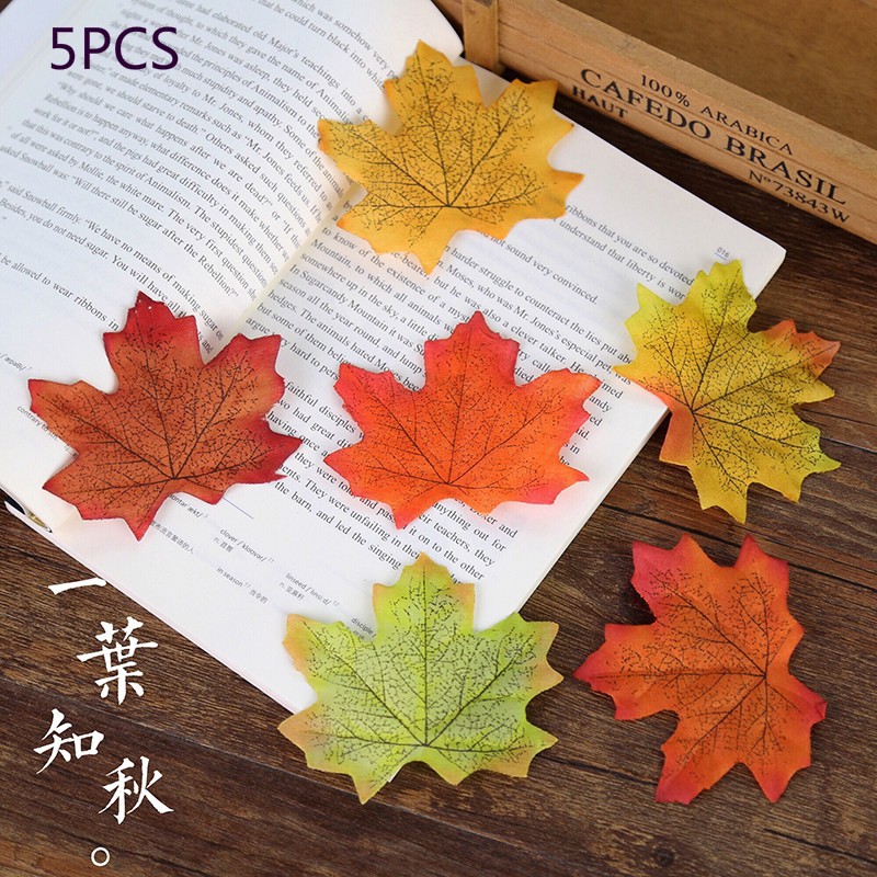 5 PCS Maple Leaf Artificial Simple Photography Background Props Shooting Equipment