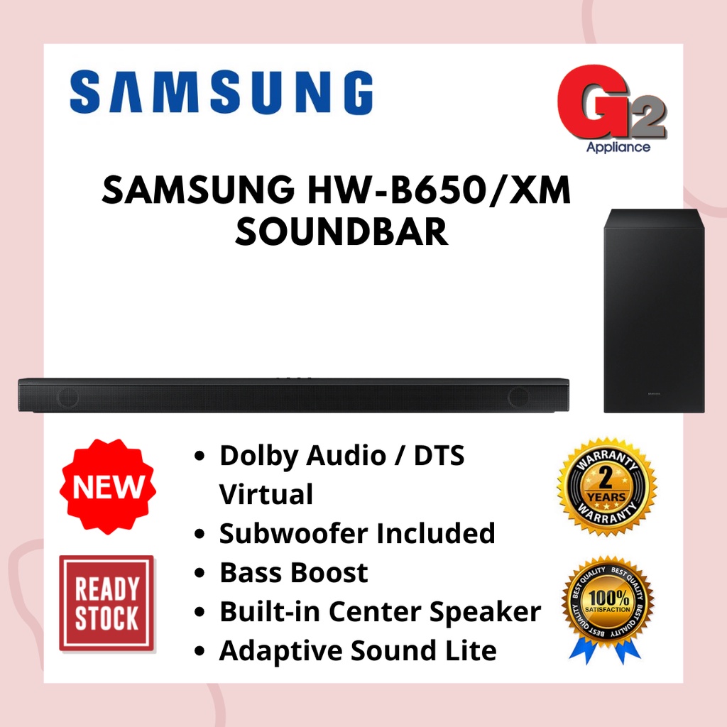 SAMSUNG HWB650/XM Soundbar (2022)430W 3.1CH DTS VIRTUAL X Shopee