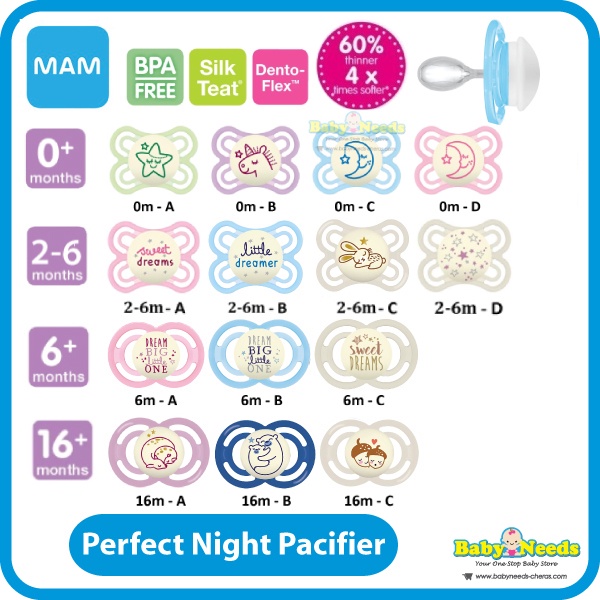 MAM Perfect Night Pacifier (Single) | Shopee Malaysia