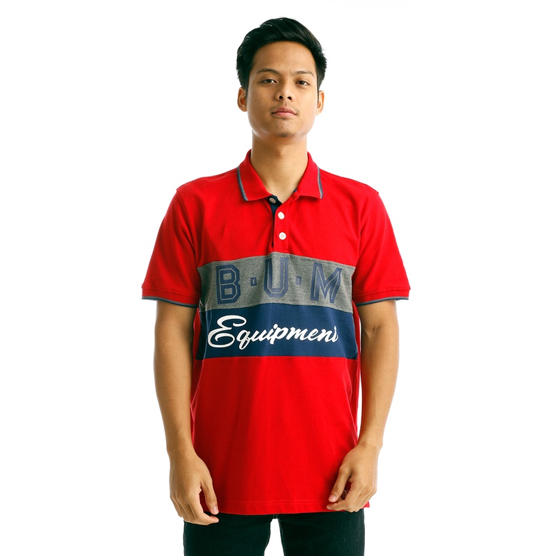BUM Equipment Men Polo Tee-S/S (MD. RED)