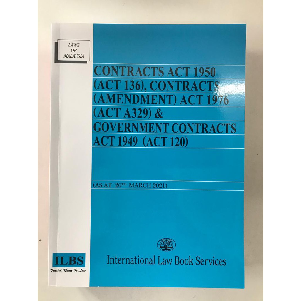 Ilbs Contracts Act 1950 Act 136 Contracts Amendment Act 1976 Act A329 Shopee Malaysia