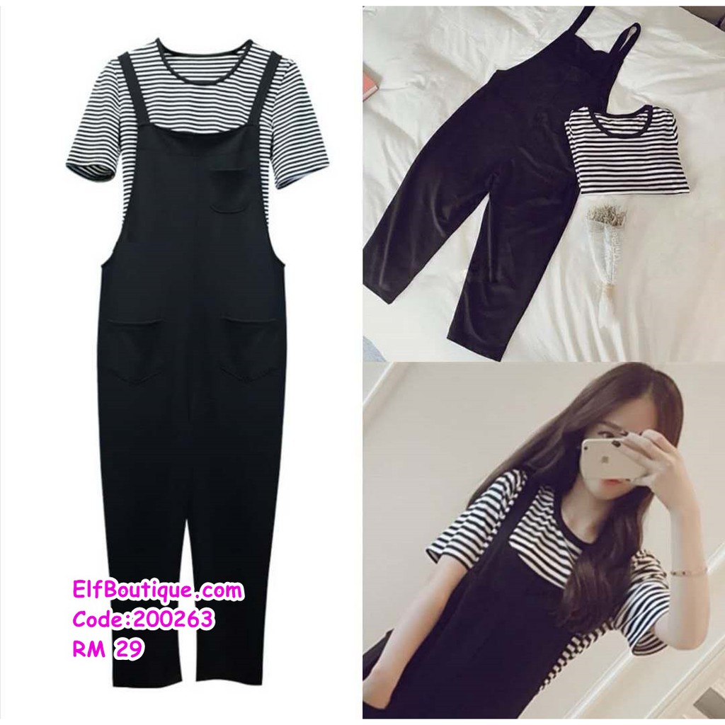 READY STOCK Woman Short Sleeve Jumpsuit 200263
