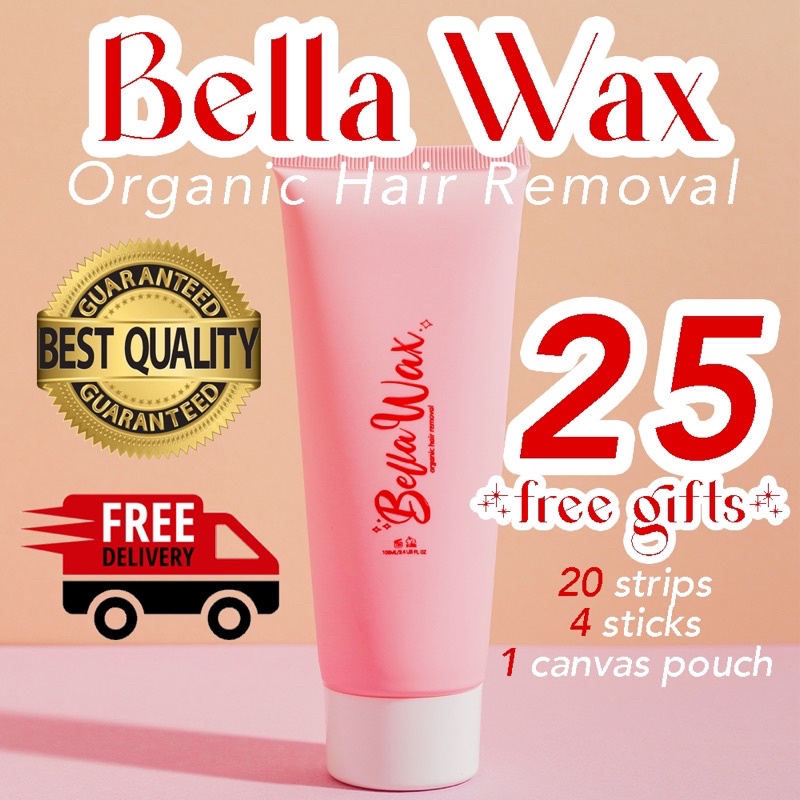 Bellawax Organic Easy Hair Removal Wax 150G( halal MALAYSIAN MADE) TAK PERLU PANASKAN easy hair wax removal wax miss v