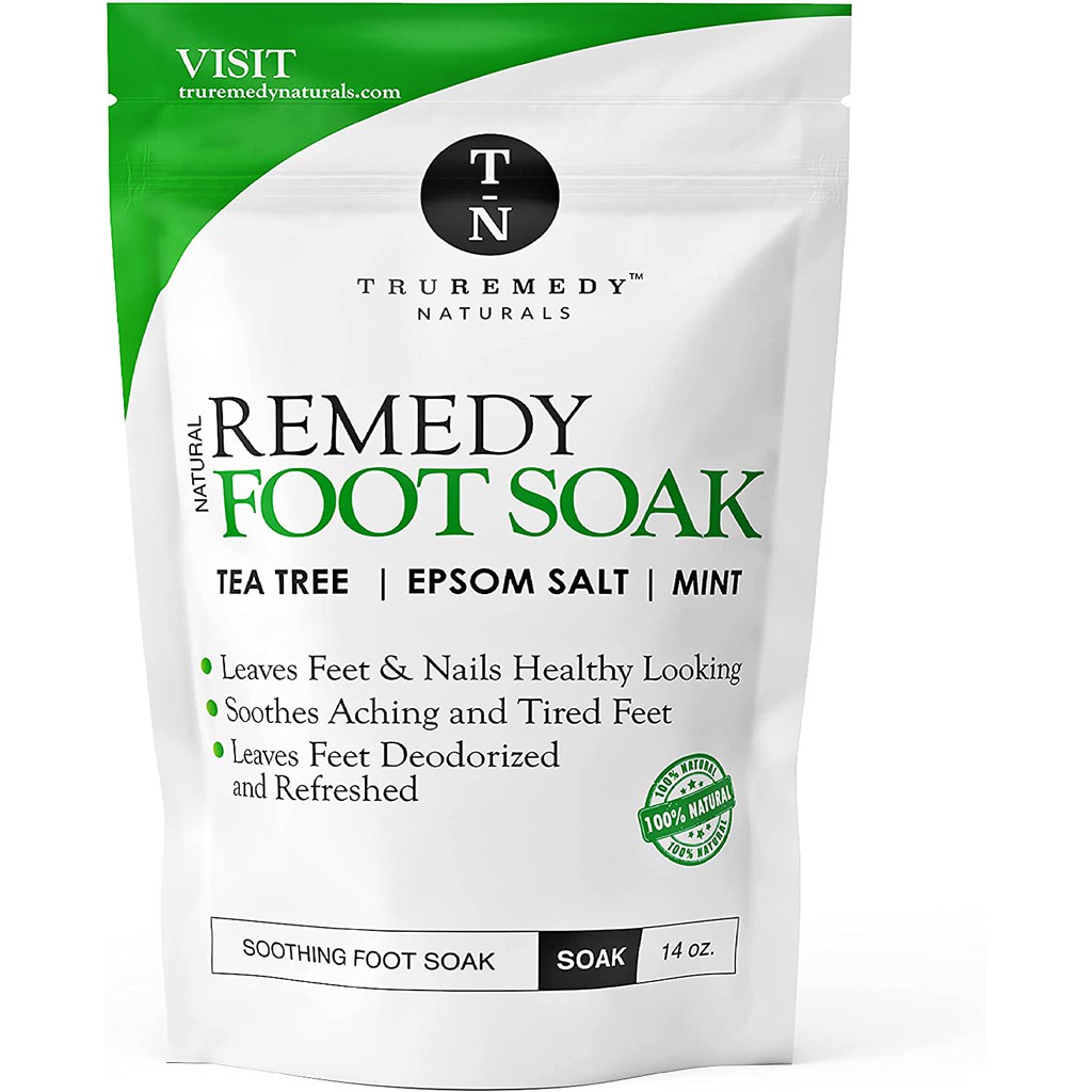 Tea Tree Oil Foot Soak Epsom Salt & Mint, Feet Soak Helps Toenail