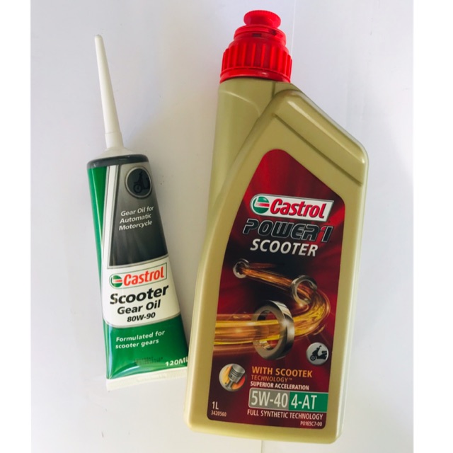 Power 1 Scooter 5w40 + Castrol Gear Oil (Value Pack) Shopee Malaysia