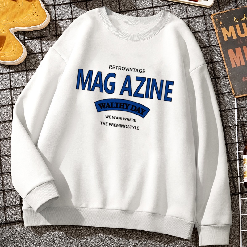 New fashion oversized men and women can wear sweater large size 4XL autumn and winter mid-length Korean version couple long-sleeved sweater round neck top clothes