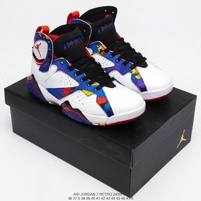 ◆№▬aj7 basketball shoes high top men’s joint boots and women’s Joe 7 hot lava Bugs Bunny easter egg black purple go