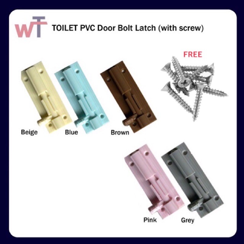 TOILET PVC Door Bolt Latch / PVC Lock Pintu Tandas 厕所门锁 | Shopee Malaysia
