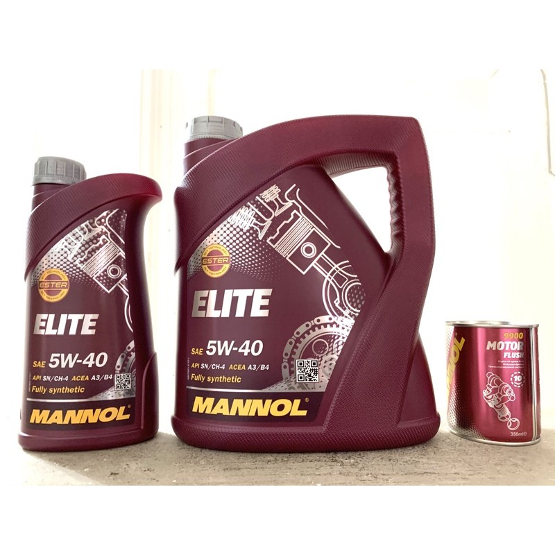 Mannol Elite 5W40 (Ester) 5 Liters (4L + 1L) Fully Synthetic Engine