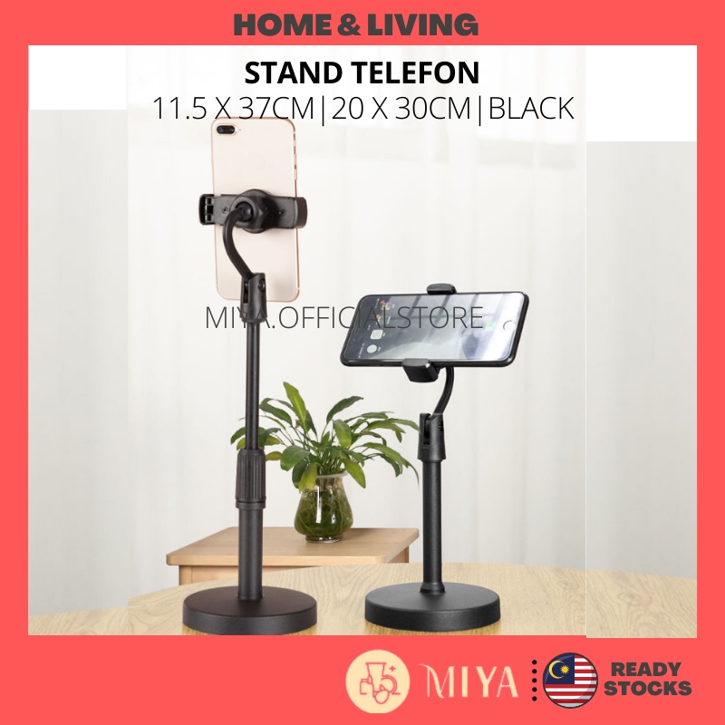 MIYA Phone Stand Clip Holder Kaki Mobile Fon Klip Meja Mini Live